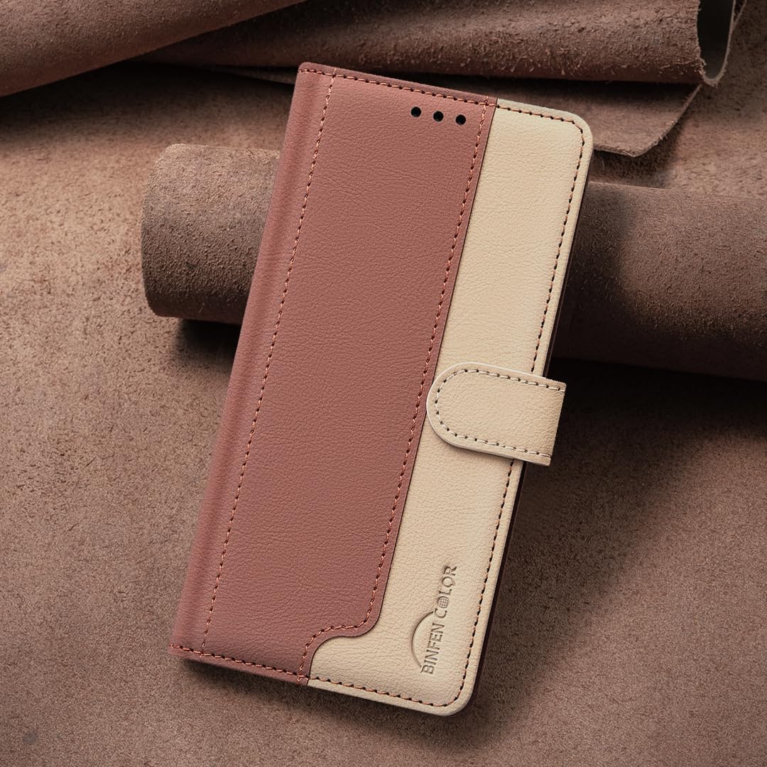iTape Colorblock Wallet Phone Case for Samsung Galaxy S25 Edge, Wallet Phone Case (RFID Anti-theft Swipe) Flip Stand, Credit Card Slot Wallet Blue