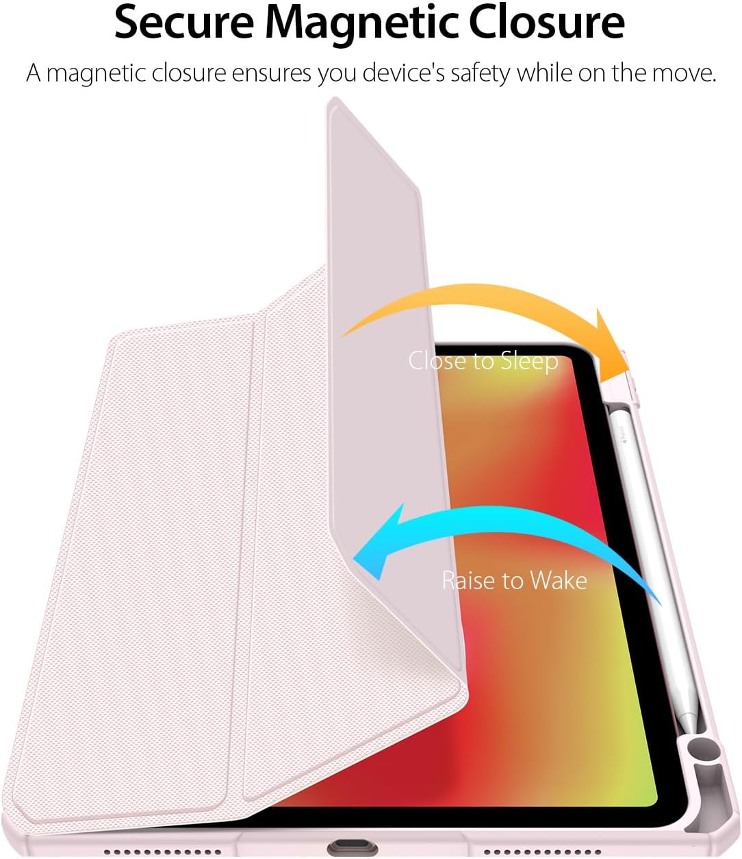 Magnetic Case for Apple iPad Air 11 (2024-2025) [Built-in Pen Holder] Multi-angle Viewing Smart Stand Case, Auto Sleep\/Wake, Four-corner Airbag Protection Blue