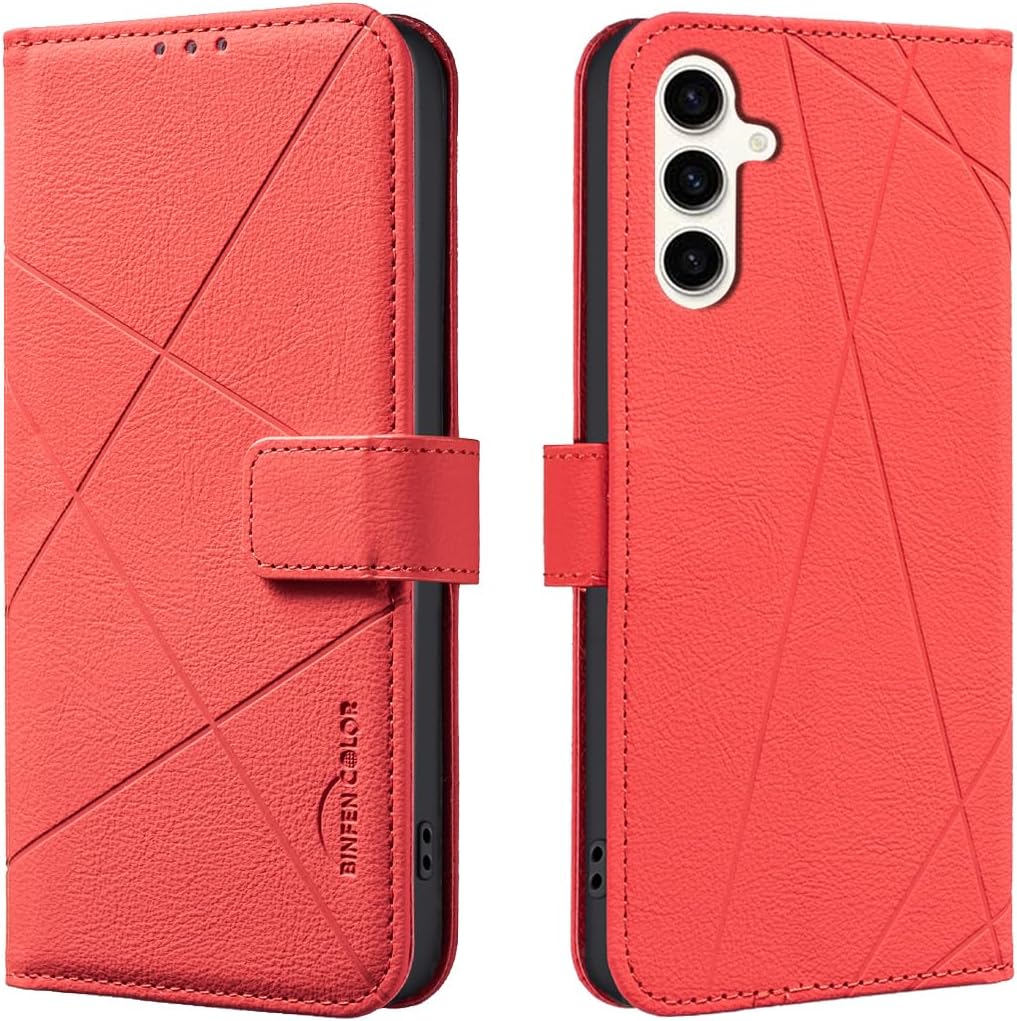 iTape Wallet phone case for Samsung Galaxy A56, RFID anti-theft wallet, pressed edge leather case flip cover stand Green