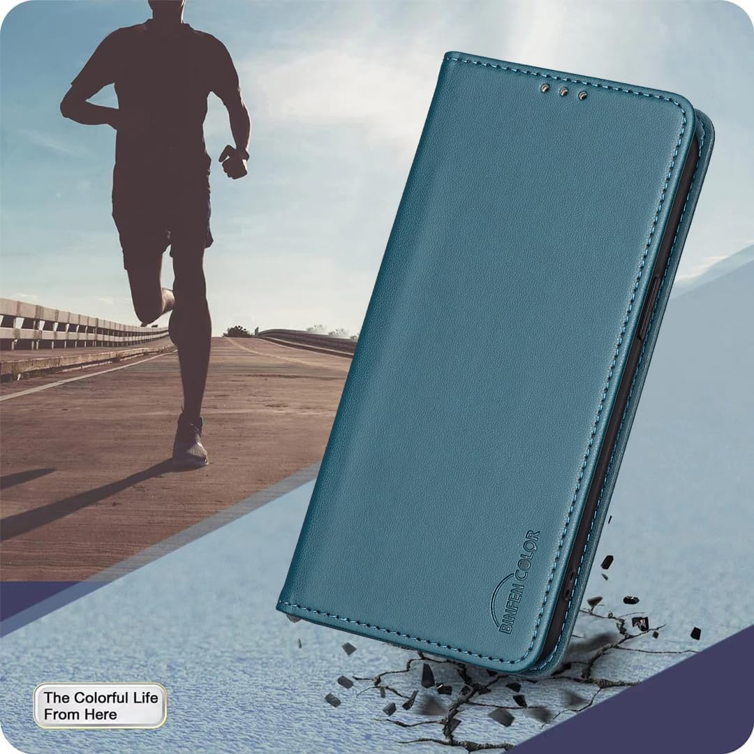 Leather Phone Case for iPhone 16E, Magnetic Leather Wallet Case, Flip Stand Shockproof Protection Gold