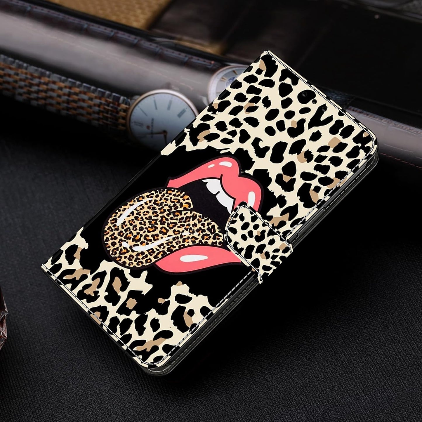 iTape Graffiti wallet phone case for Google Pixel 9, shockproof phone case, card slot wallet, flip stand phone case