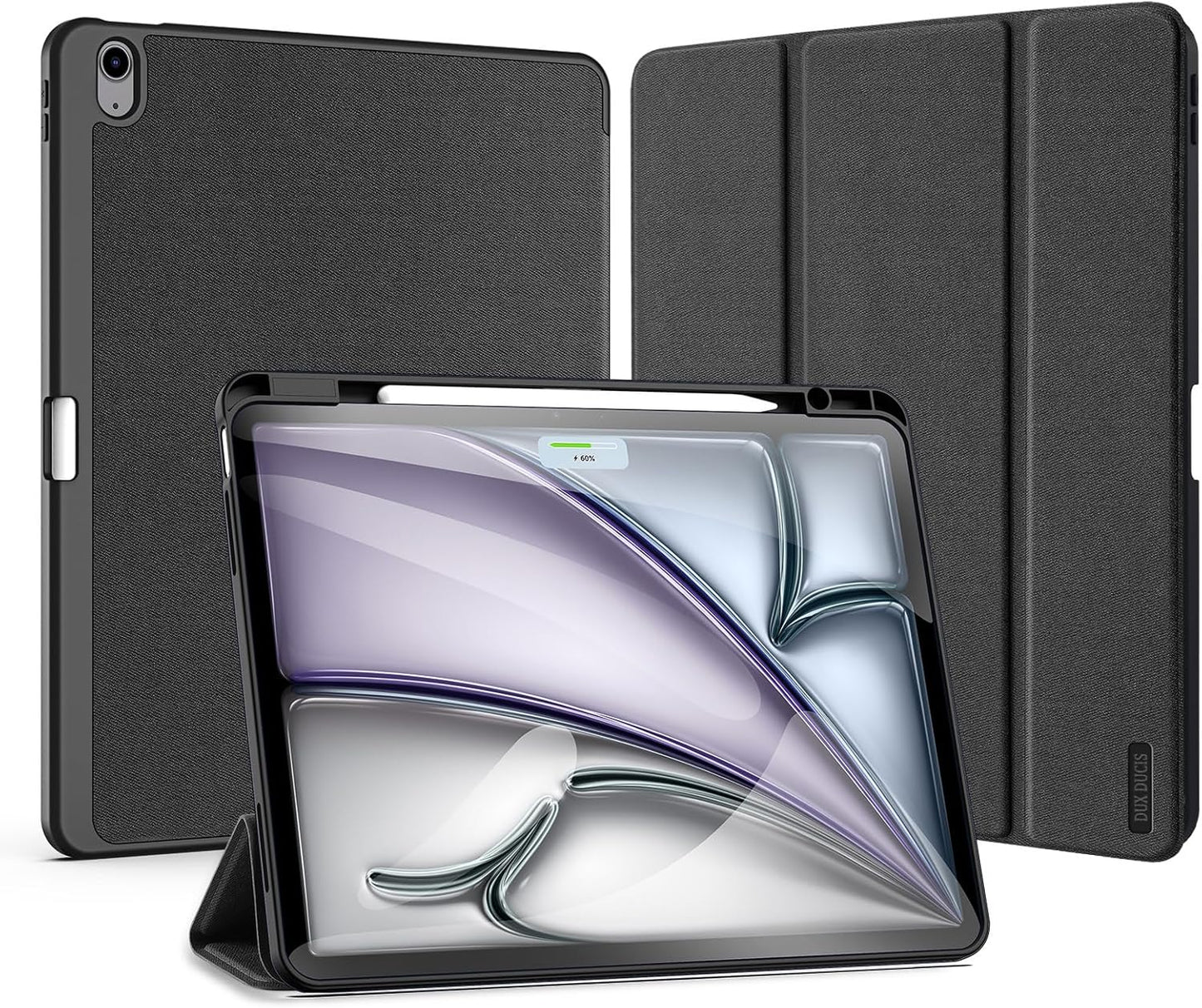 Magnetic Case for iPad Air 13-inch(2025（2024） - [Built-in Pen Holder] Multi-angle Viewing Hard Shell Smart Stand Case, Auto Sleep\/Wake Pink