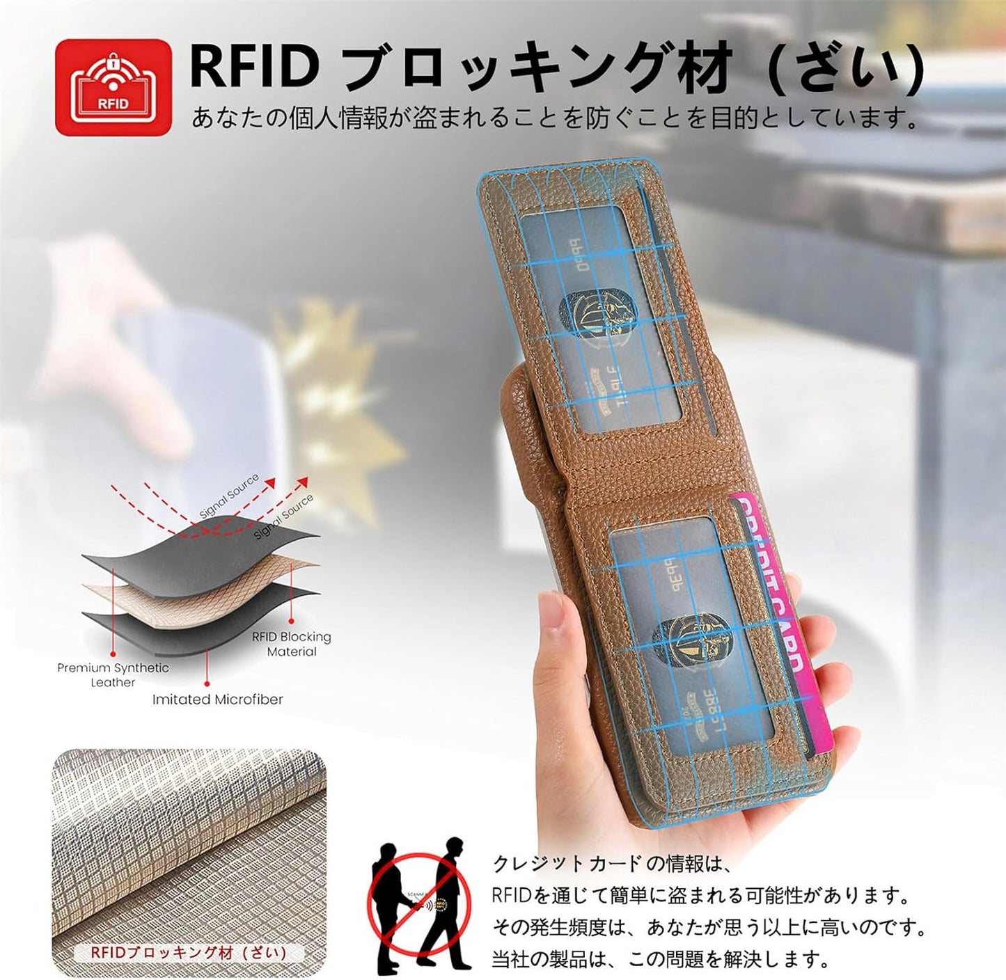 iTape 2 in 1 Wallet Phone Case for Fujitsu arrows We2, Shockproof Ultra-thin Phone Case, RFID Anti-theft Wallet Pink