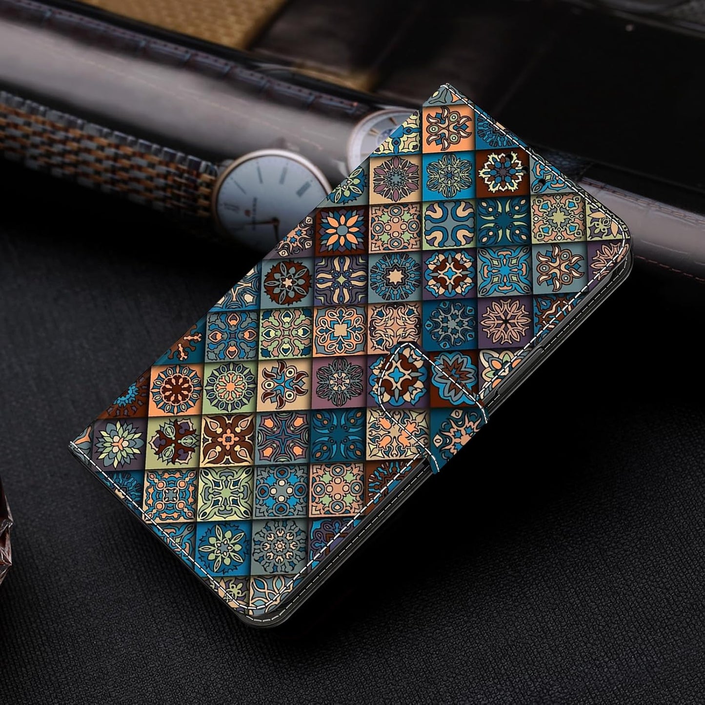 iTape Graffiti wallet phone case for Google Pixel 9, shockproof phone case, card slot wallet, flip stand phone case