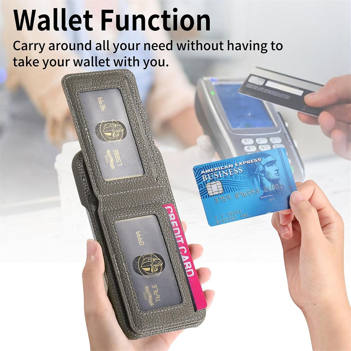 iTape 2 in 1 Wallet Phone Case for OPPO Find X8 Pro, Shockproof Ultra-thin Phone Case, RFID Anti-theft Wallet Brown