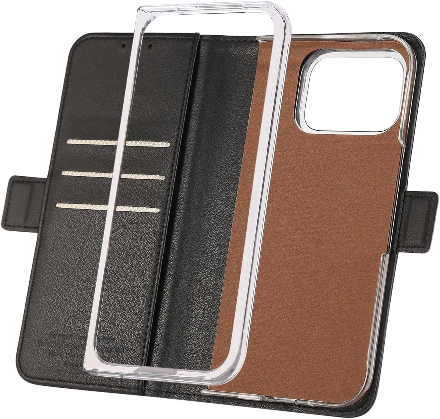 iTape Folding Magnetic Leather Case for Google Pixel 9 Pro Fold, RFID Anti-theft Wallet Phone Case, Multi-Card Slot Magnetic Flip Cover Holder Pink