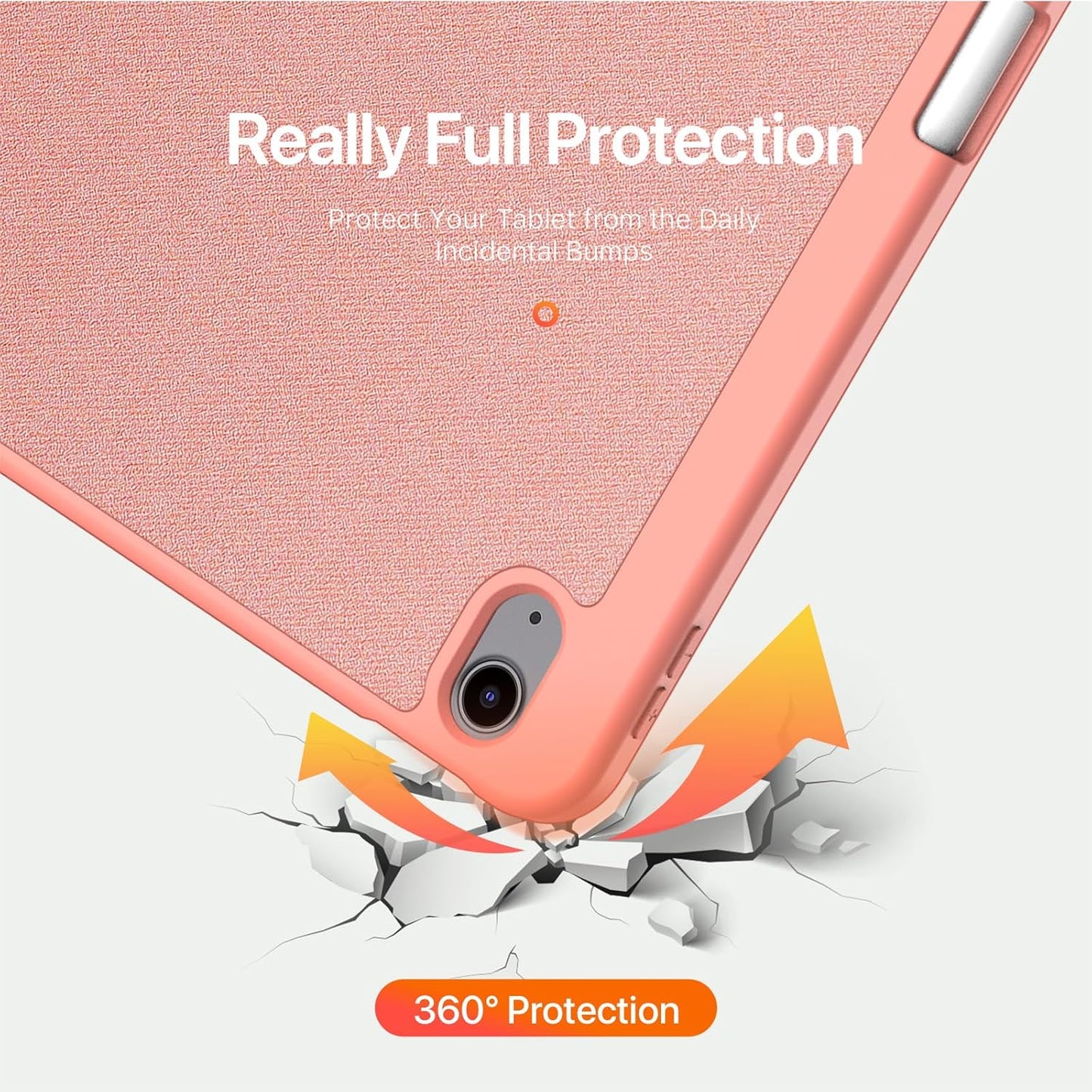 Magnetic Case for iPad Air 13-inch(2025（2024） - [Built-in Pen Holder] Multi-angle Viewing Hard Shell Smart Stand Case, Auto Sleep\/Wake Pink