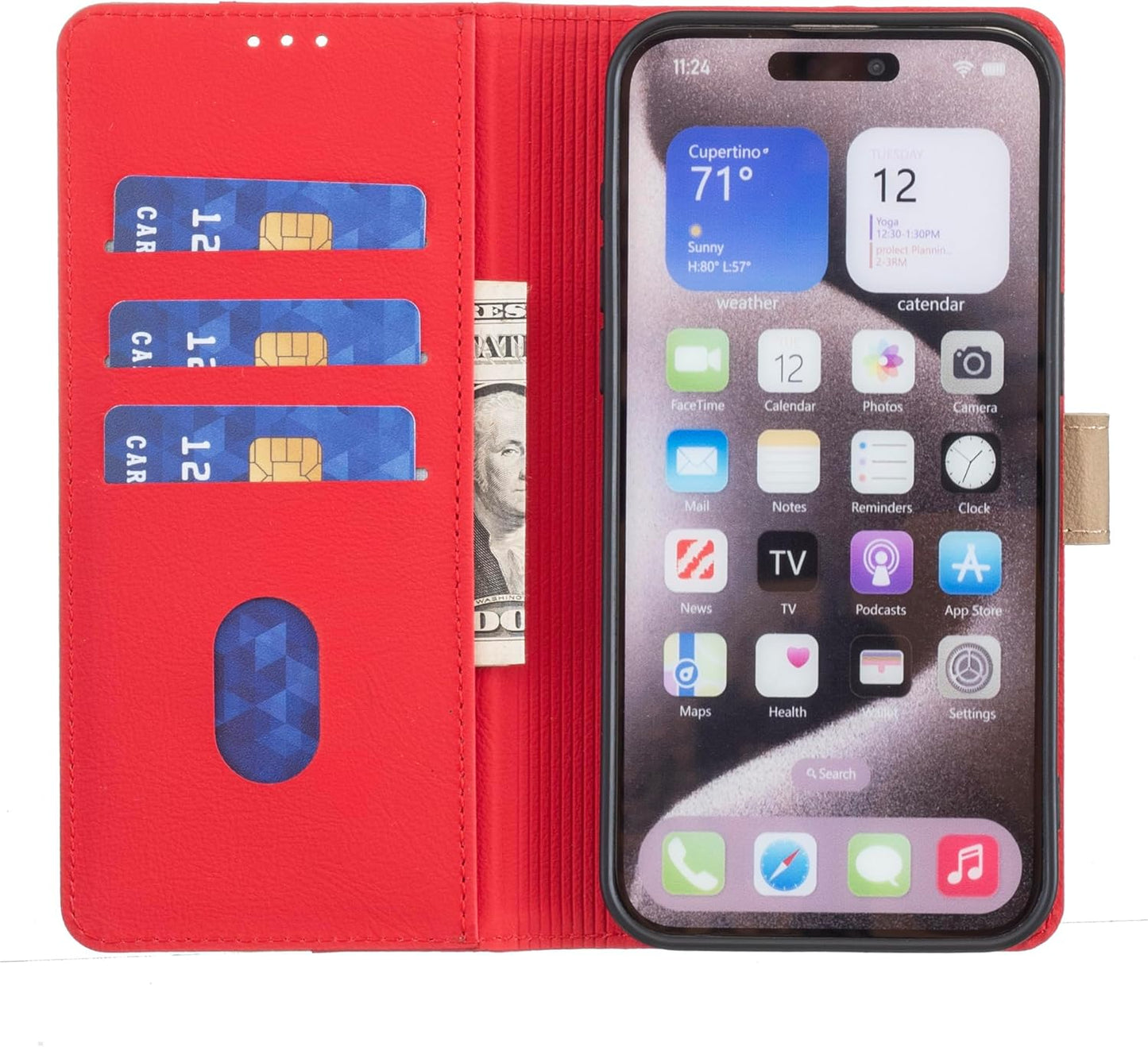 iTape Colorblock Wallet Phone Case for Samsung Galaxy S25 Edge, Wallet Phone Case (RFID Anti-theft Swipe) Flip Stand, Credit Card Slot Wallet Blue