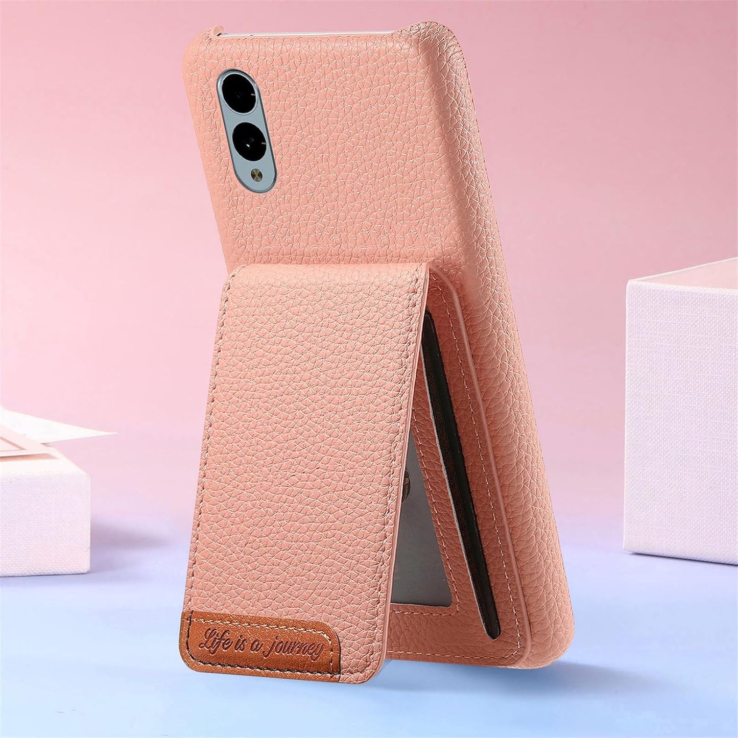 iTape 2 in 1 Wallet Phone Case for Fujitsu arrows We2, Shockproof Ultra-thin Phone Case, RFID Anti-theft Wallet Pink