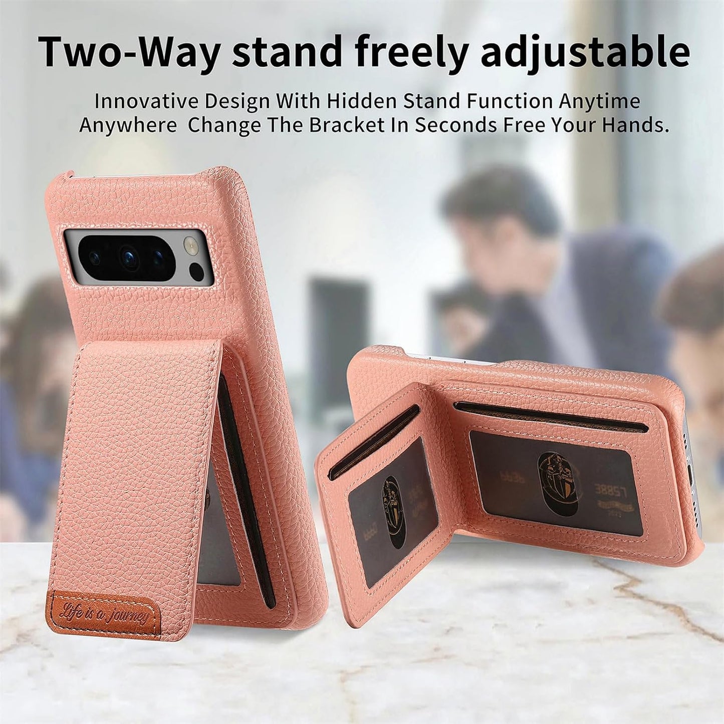 iTape 2 in 1 Wallet Phone Case for Google Pixel 8 Pro, Shockproof Ultra-thin Phone Case, RFID Anti-theft Wallet Blue
