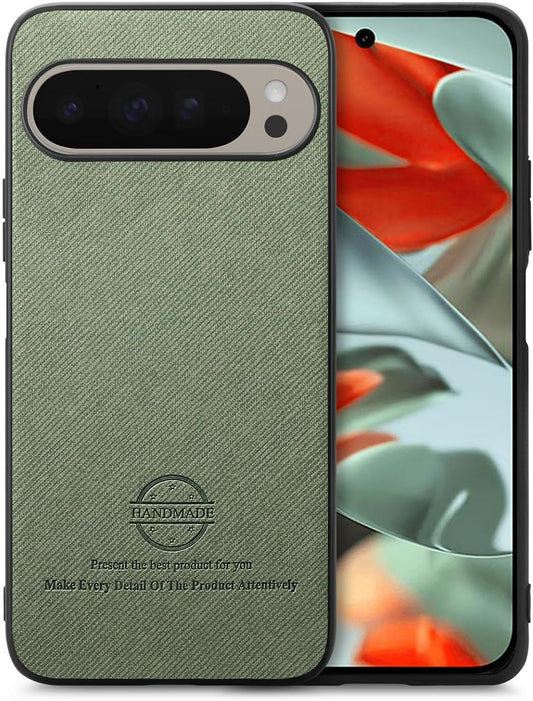 iTape Twill Phone Case for Google Pixel 9 Pro XL, Shockproof Ultra-thin Phone Case, Supports Wireless Charging Green