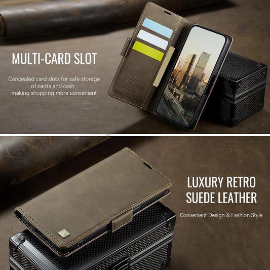 Soft leather wallet case for iPhone 16E, RFID (anti-theft), wallet card slot flip cover stand for iPhone 16E Support wireless charging Gray