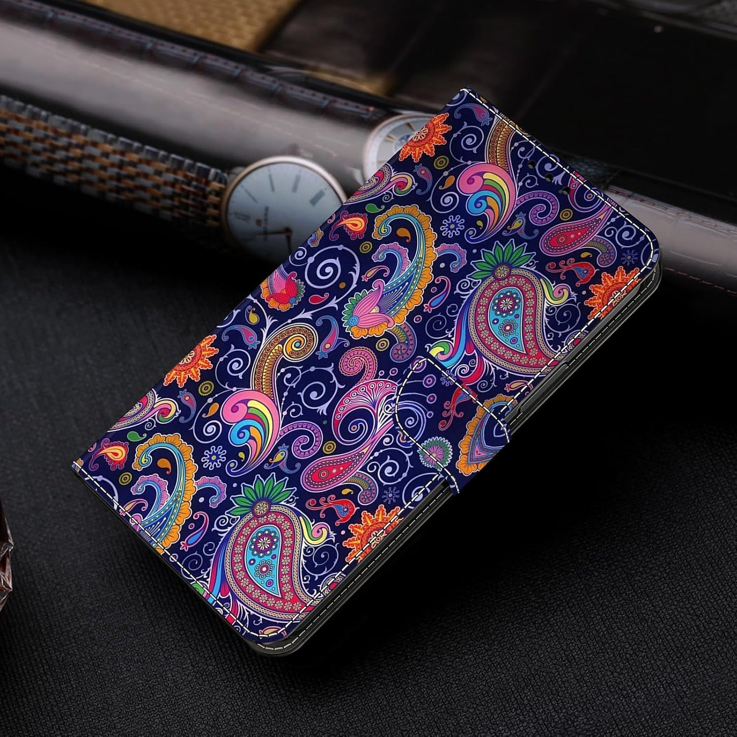 iTape Graffiti wallet phone case for Google Pixel 9, shockproof phone case, card slot wallet, flip stand phone case