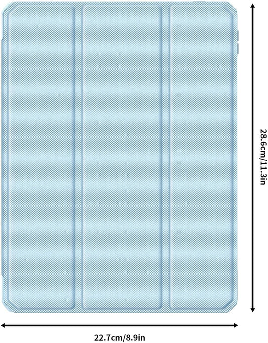 Magnetic Case for Apple iPad Air 11 (2024-2025) [Built-in Pen Holder] Multi-angle Viewing Smart Stand Case, Auto Sleep\/Wake, Four-corner Airbag Protection Blue